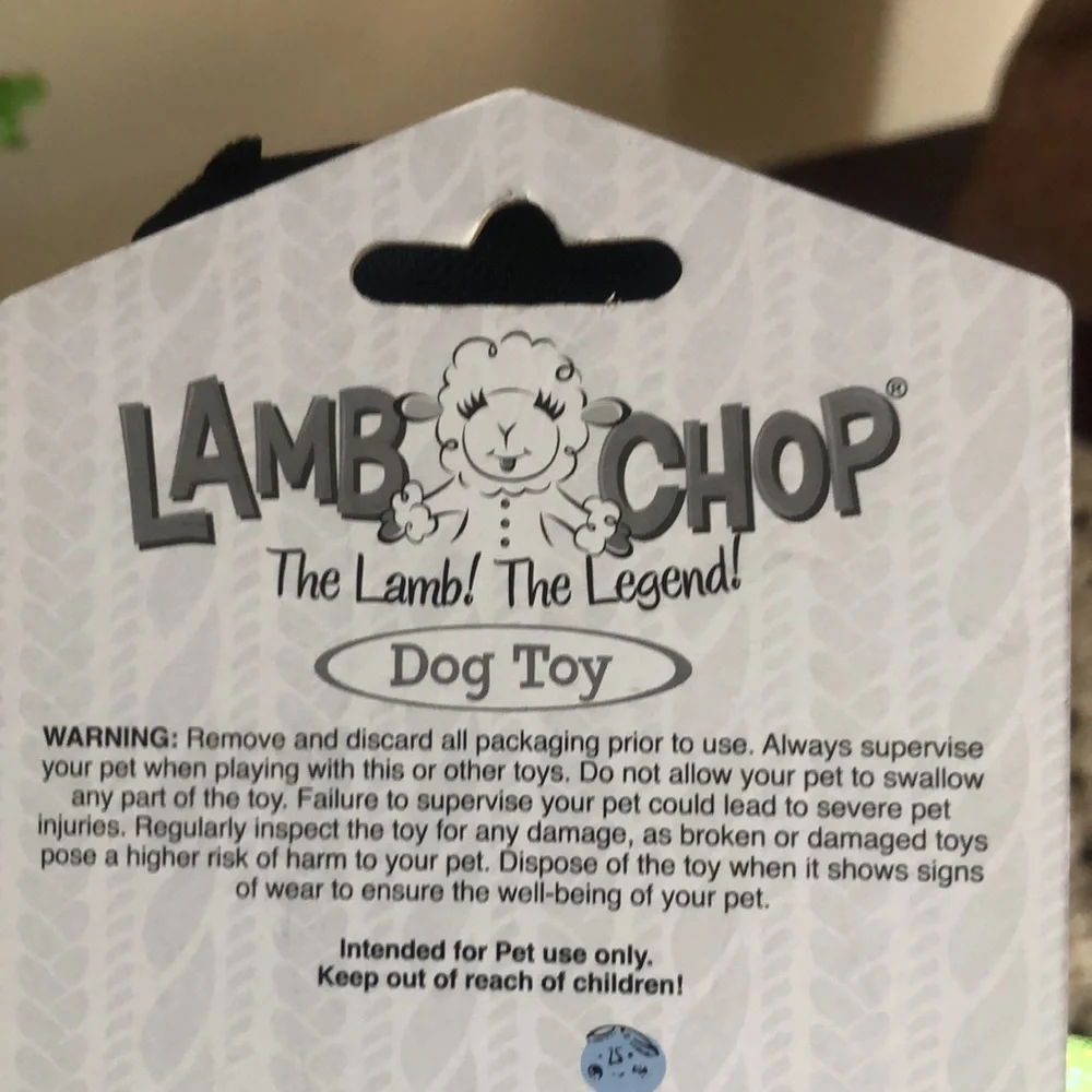 HALLOWEEN Plush LAMB CHOP Dog Toy with Witch Hat